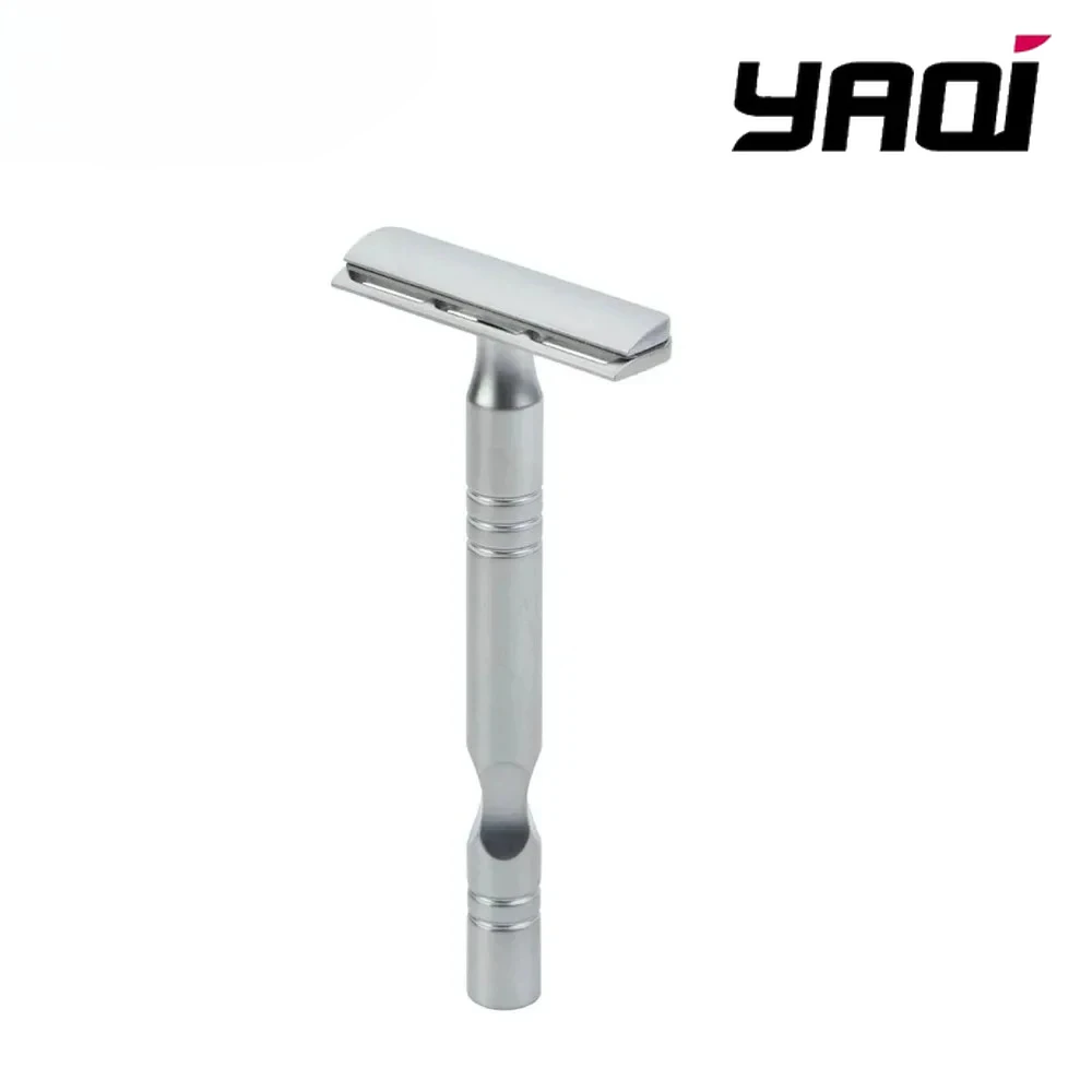 Safety Razor Handle - マット YAQI ビアードシェーバー クロームカラー AC ブレード