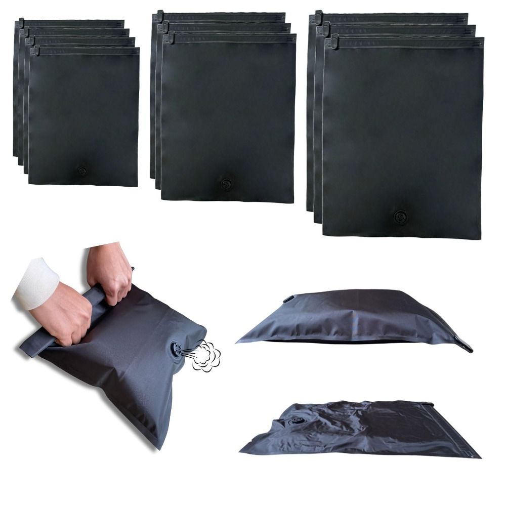 Reusable Bag - 新しい再利用可能なハンドロール式真空バッグ、省スペース防塵真空圧縮バッグ、旅行用ポータブル荷物真空収納バッグ