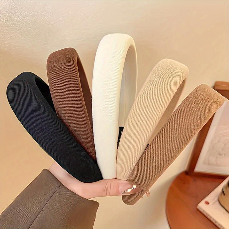 Eco Sponge - 無地のスポンジヘッドバンド 女性用 ファッション ガールズ 洗顔用 幅広
