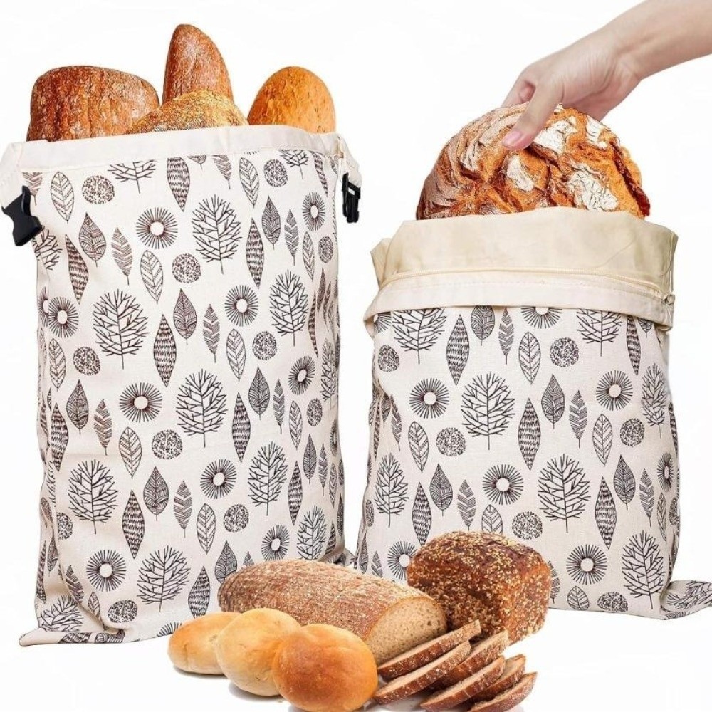 再利用可能な蜜蝋入りパン袋。蜜蝋加工を施した綿生地を使用し、 - Reusable Bag のレビューと価格