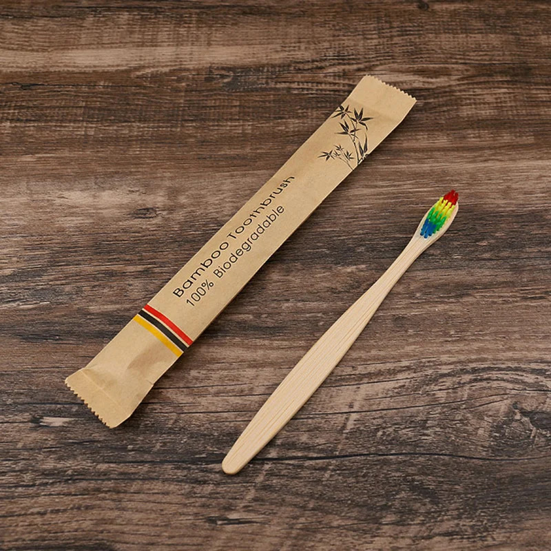 5本または15本セットのカラフルな歯ブラシ。天然竹製で、柔ら - Bamboo Toothbrush のレビューと価格