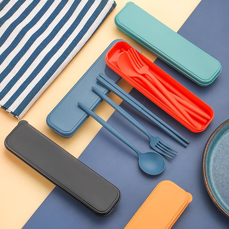 4ピース携帯用食器セット 健康的で環境に優しい小麦ストロー製 - Bamboo Cutlery のレビューと価格