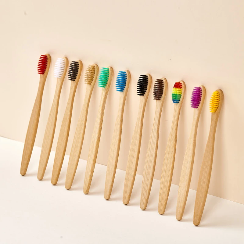 5本/10本/20本/30本入り、カラフルな竹製歯ブラシ、柔 - Bamboo Toothbrush のレビューと価格
