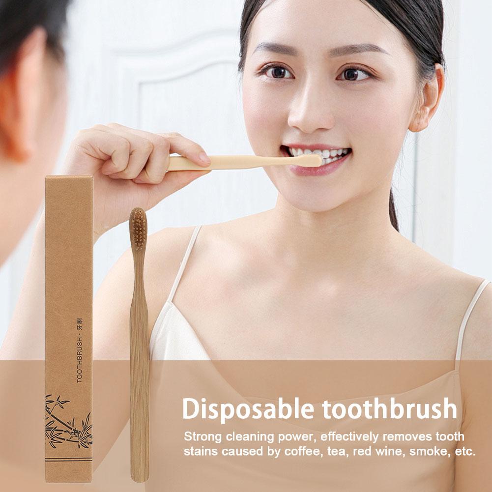 1～100本入り、生分解性で環境に優しい天然竹炭歯ブラシ、柔 - Bamboo Toothbrush のレビューと価格