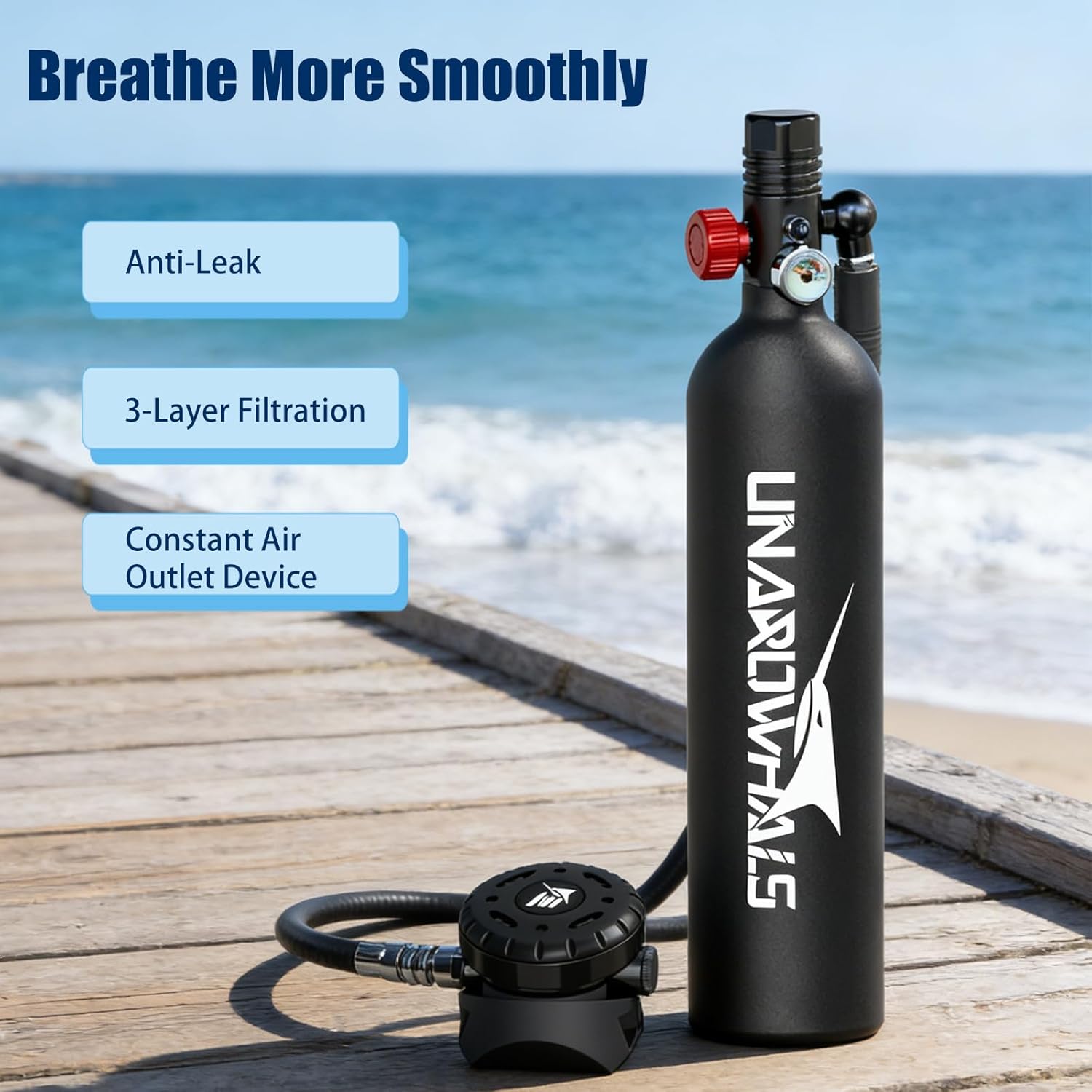 1L 再利用可能なポータブルミニスキューバダイビングタンク  - Reusable Bottle のレビューと価格