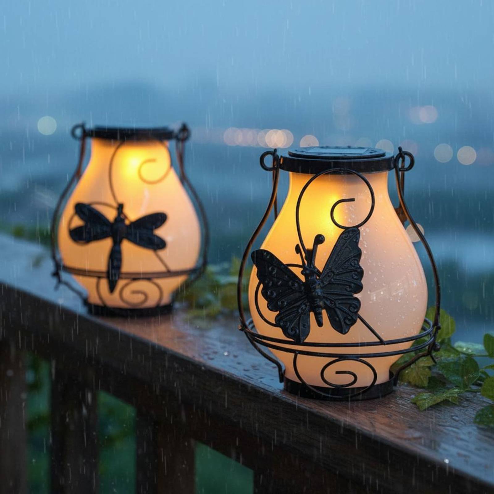 ソーラーバタフライランタン 防水バタフライソーラーランタン  - Solar Garden Light のレビューと価格