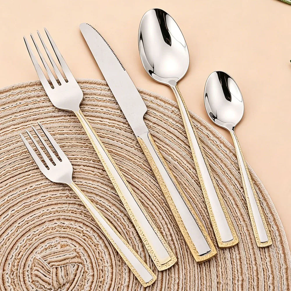 ステンレス製カトラリーセット4点セット。ナイフ、フォーク、ス - Bamboo Cutlery のレビューと価格