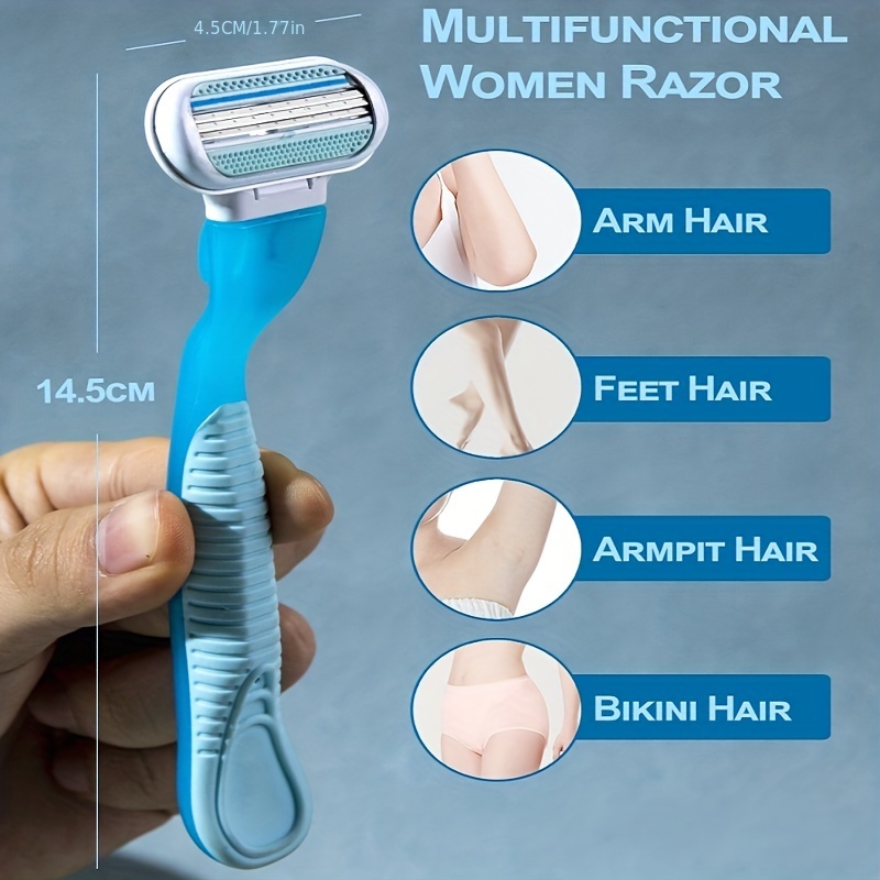 女性用安全カミソリ刃、脚/脇/ビキニラインに最適、混合肌用、 - Safety Razor Handle のレビューと価格