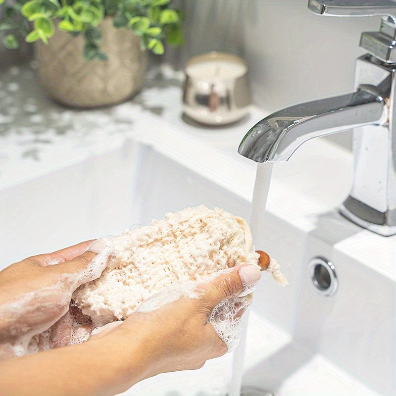 石鹸袋セット天然ラミーメッシュ、角質除去二重層フォーム、石鹸 - Eco Sponge のレビューと価格