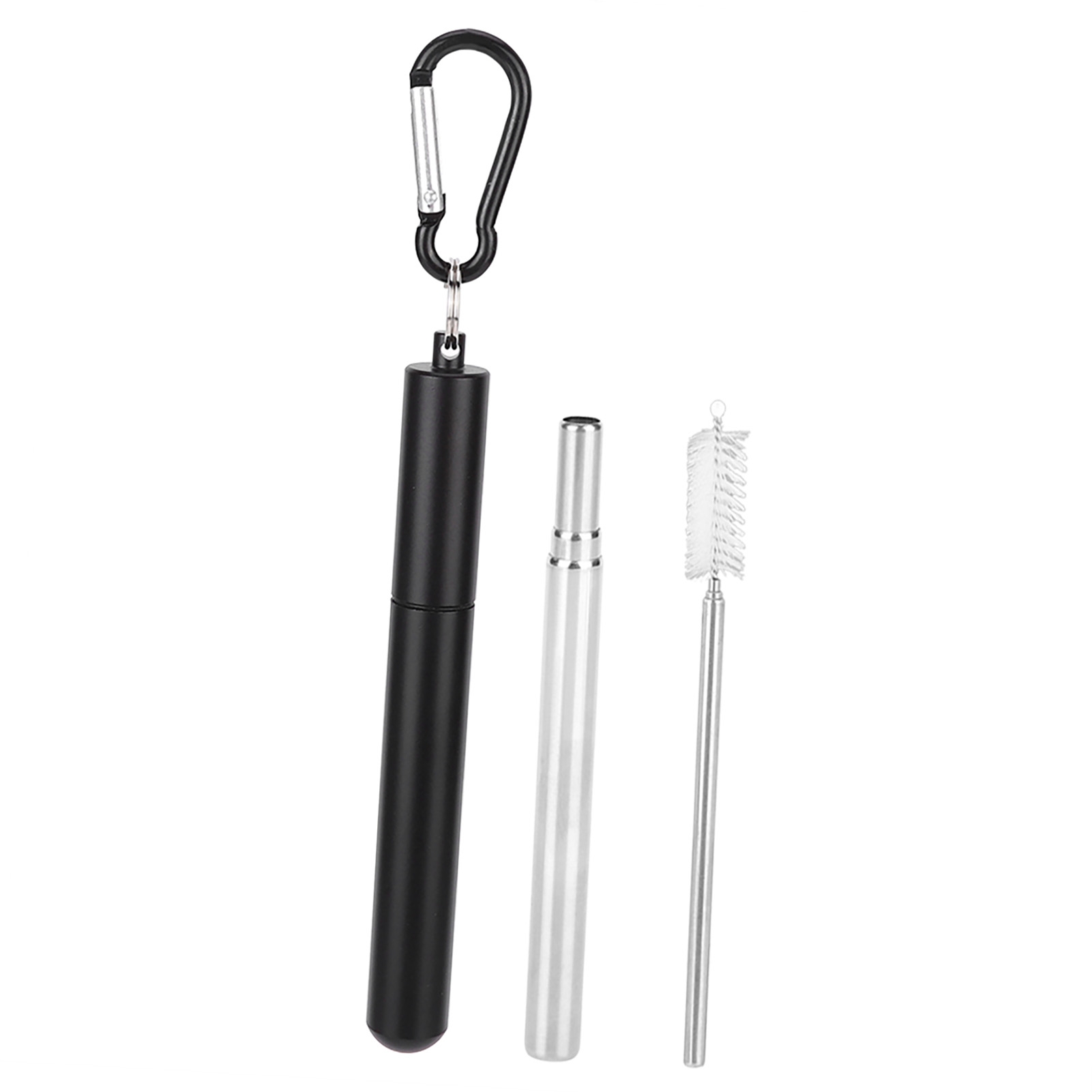 携帯用ステンレス製伸縮式再利用可能ストロー（クリーニングブラ - Reusable Straw のレビューと価格