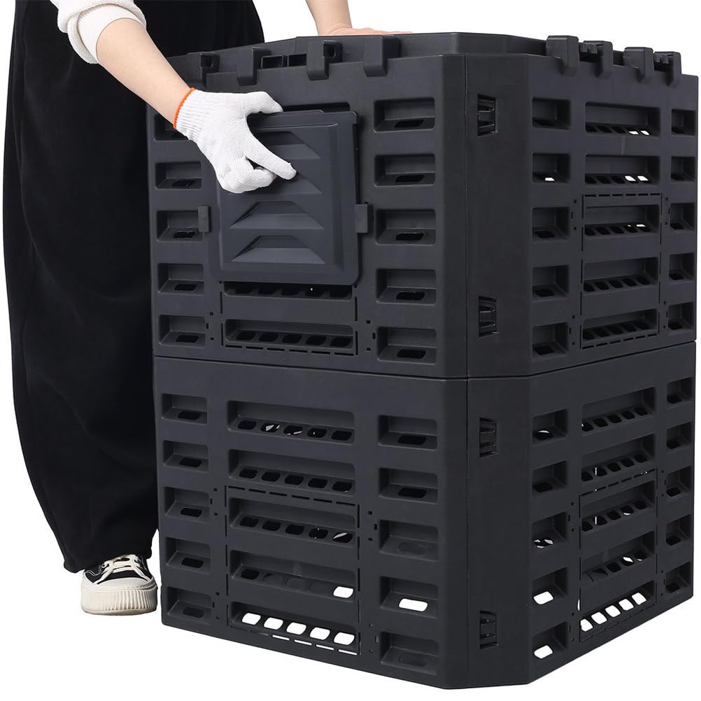 屋外用コンポストビン、BPAフリーのリサイクルプラスチック製 - Compost Bin のレビューと価格