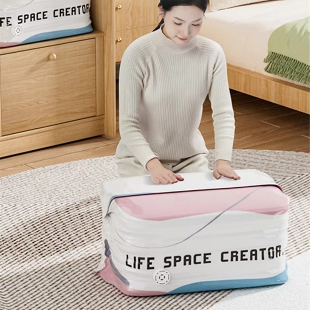 プレス＆シール式真空保存バッグ キューブ圧縮 省スペース収納 - Reusable Bag のレビューと価格