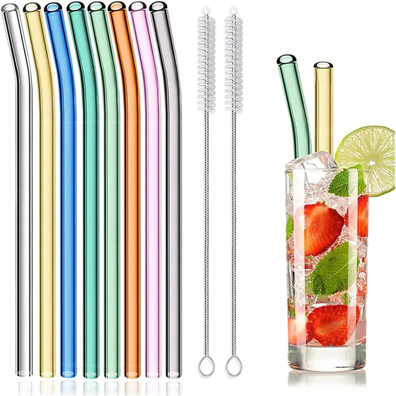 再利用可能なガラスストロー 環境に優しいストロー スムージー - Reusable Straw のレビューと価格