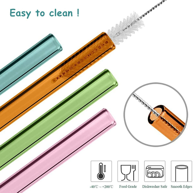 再利用可能なガラスストロー 環境に優しいストロー スムージー - Reusable Straw のレビューと価格